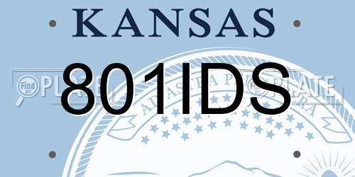 801IDS Kansas License Plate