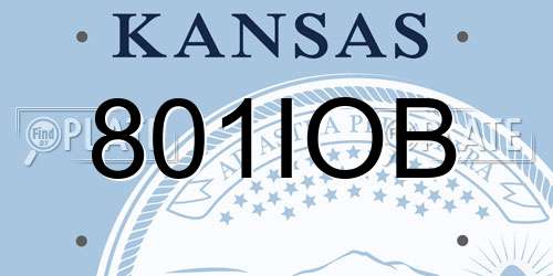 801IOB Kansas License Plate