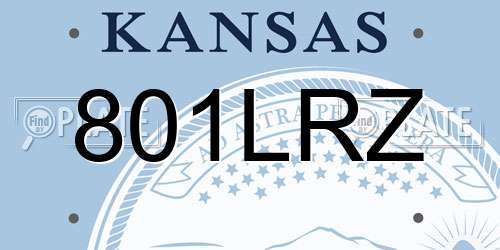 801LRZ Kansas License Plate