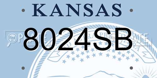 8024SB Kansas License Plate