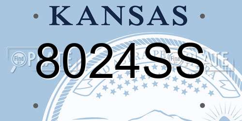 8024SS Kansas License Plate