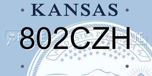802CZH Kansas License Plate