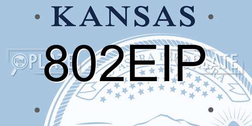802EIP Kansas License Plate