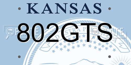 802GTS Kansas License Plate