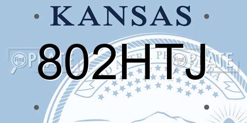802HTJ Kansas License Plate