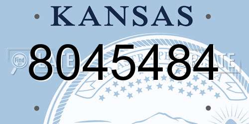 8045484 Kansas License Plate