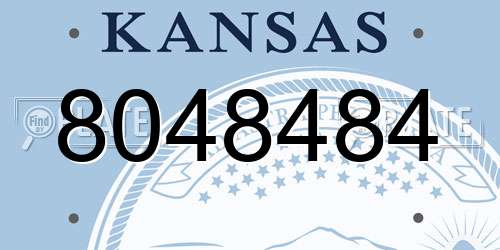 8048484 Kansas License Plate