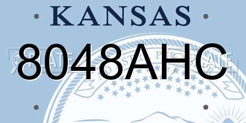 8048AHC Kansas License Plate