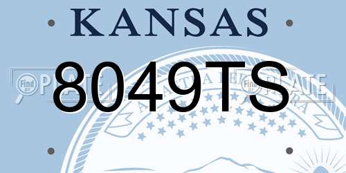 8049TS Kansas License Plate