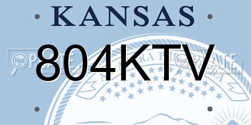 804KTV Kansas License Plate