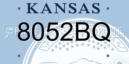 8052BQ Kansas License Plate