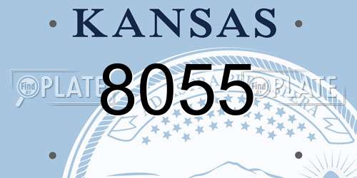 8055 Kansas License Plate
