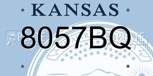 8057BQ Kansas License Plate