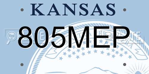 805MEP Kansas License Plate