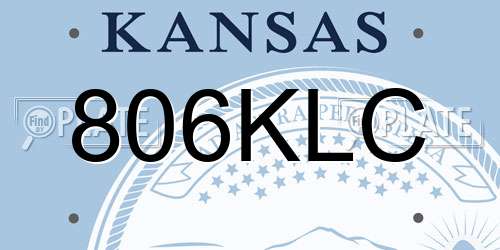 806KLC Kansas License Plate