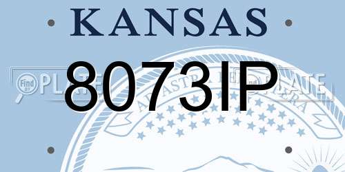 8073IP Kansas License Plate
