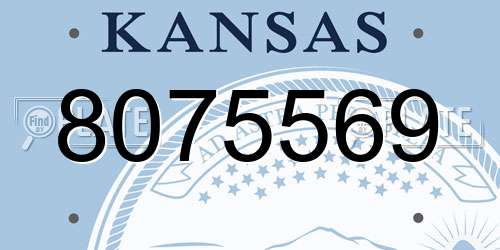 8075569 Kansas License Plate