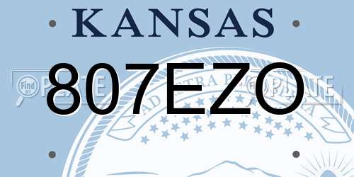 807EZO Kansas License Plate