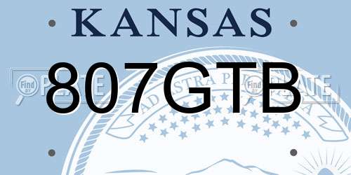 807GTB Kansas License Plate