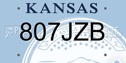 807JZB Kansas License Plate