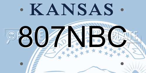 807NBC Kansas License Plate