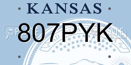 807PYK Kansas License Plate