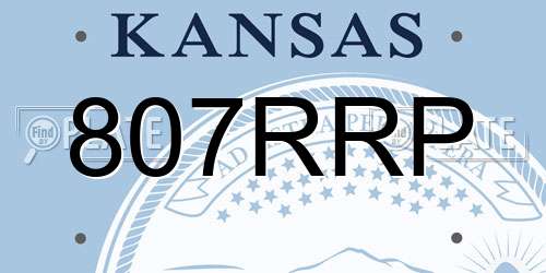 807RRP Kansas License Plate