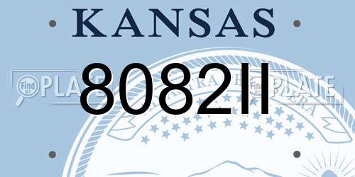 8082II Kansas License Plate