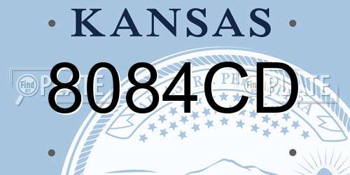 8084CD Kansas License Plate