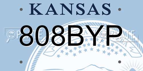 808BYP Kansas License Plate