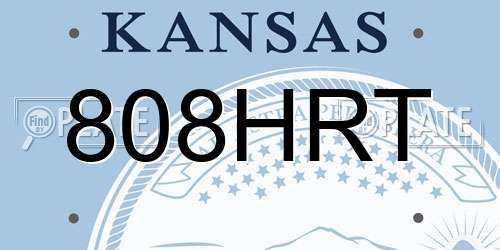 808HRT Kansas License Plate