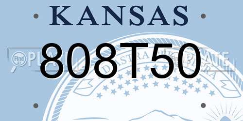 808T50 Kansas License Plate