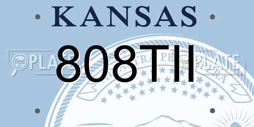 808TII Kansas License Plate
