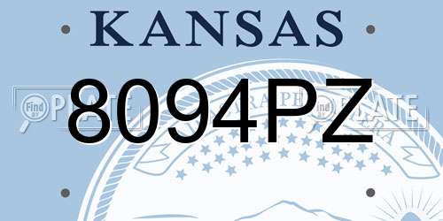 8094PZ Kansas License Plate