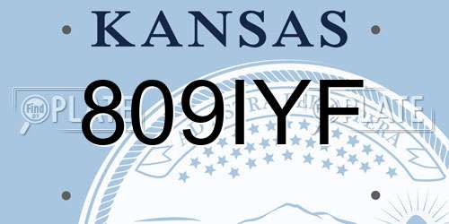 809IYF Kansas License Plate