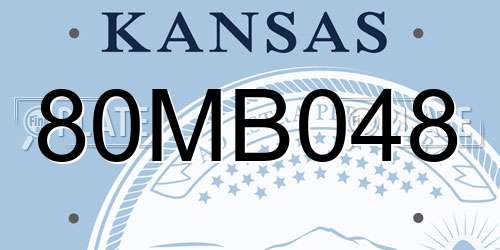 80MB048 Kansas License Plate