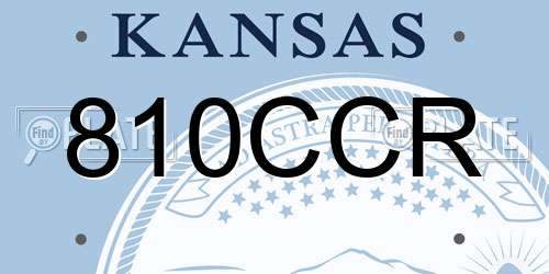 810CCR Kansas License Plate