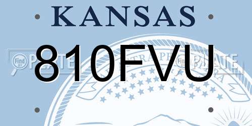 810FVU Kansas License Plate