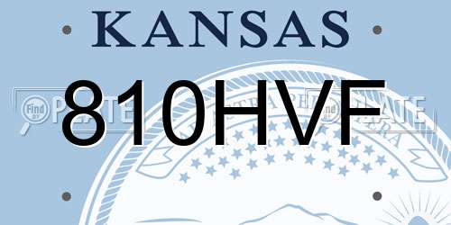 810HVF Kansas License Plate