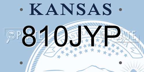 810JYP Kansas License Plate