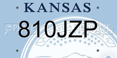 810JZP Kansas License Plate