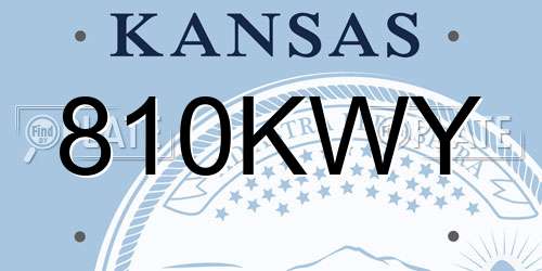 810KWY Kansas License Plate