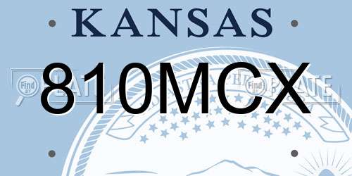 810MCX Kansas License Plate