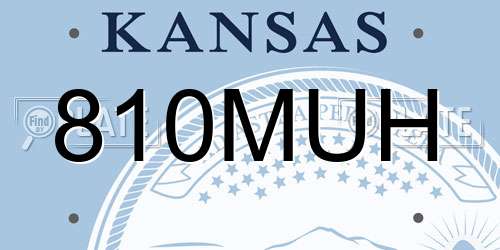 810MUH Kansas License Plate