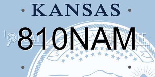 810NAM Kansas License Plate