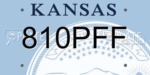 810PFF Kansas License Plate
