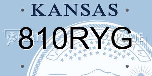 810RYG Kansas License Plate