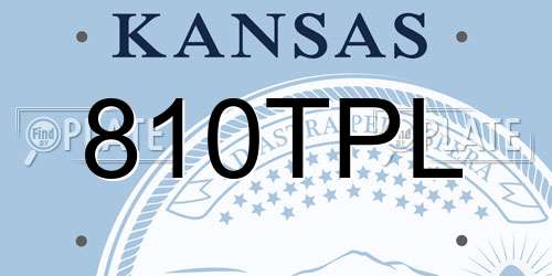 810TPL Kansas License Plate