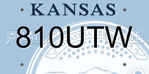 810UTW Kansas License Plate