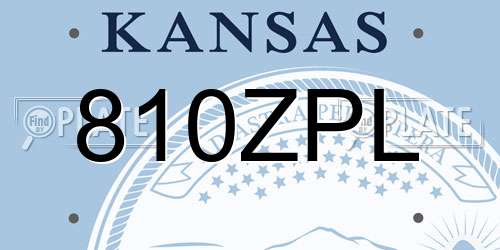 810ZPL Kansas License Plate